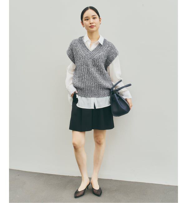 NOBLE「《WEB＆一部店舗限定》【SELLICHI】3G片畦ベスト」|ニット・セーター|