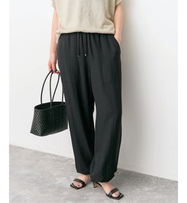 Spick and Span「《WEB限定 / 追加2予約》ドレープツイルイージーファティーグパンツ」|その他|ブラック