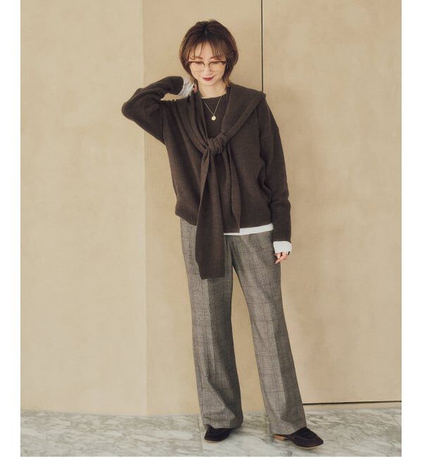 Spick and Span「《予約》ウールカシミヤフーディーストール」|ストール|