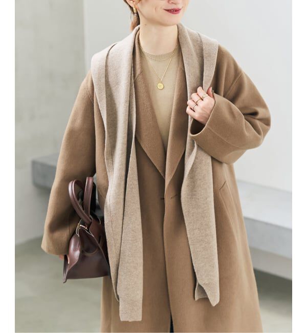 Spick and Span「《予約》ウールカシミヤフーディーストール」|ストール|