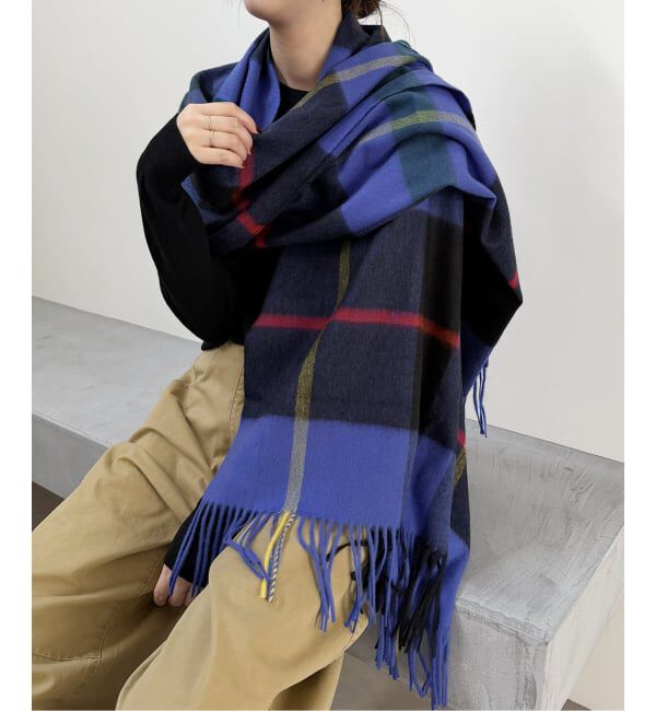 Spick and Span「《予約》Spick & Span カシミヤチェックストール」|ストール|