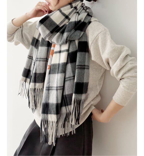 Spick and Span「《予約》Spick & Span カシミヤチェックストール」|ストール|
