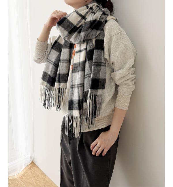 Spick and Span「《予約》Spick & Span カシミヤチェックストール」|ストール|