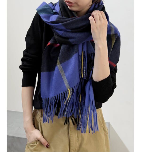 Spick and Span「《予約》Spick & Span カシミヤチェックストール」|ストール|