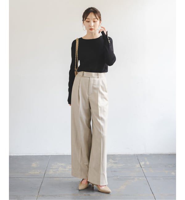 NOBLE「《WEB＆日本橋店限定・追加予約》ボタンディテールタイトリブニット」|ニット・セーター|