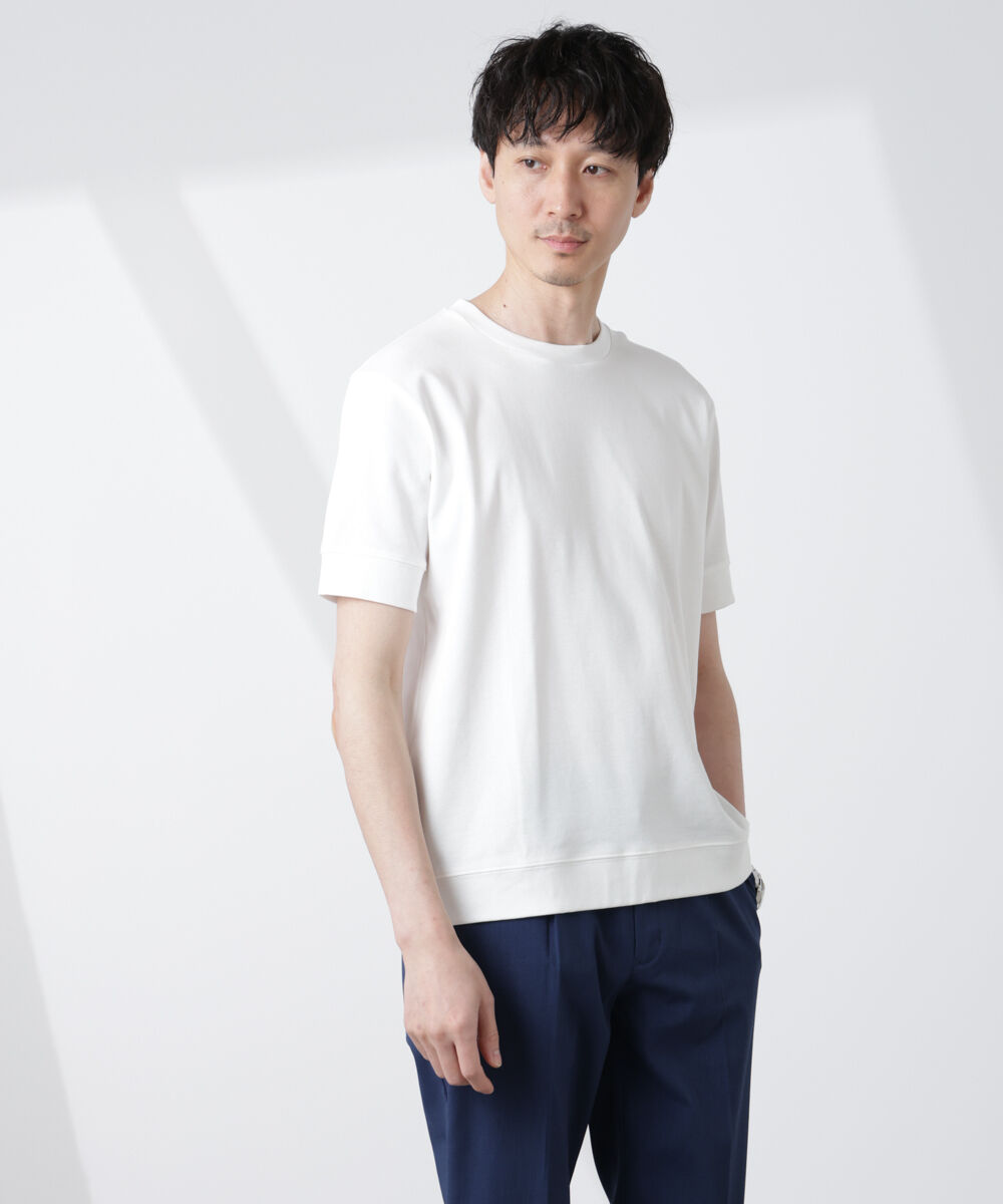 NANO universe「[FORMAL JERSEY]クルーネックカットソー半袖」|Tシャツ・カットソー|