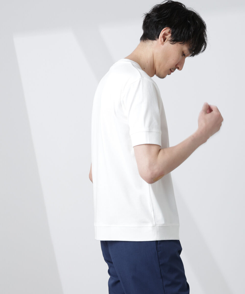 NANO universe「[FORMAL JERSEY]クルーネックカットソー半袖」|Tシャツ・カットソー|