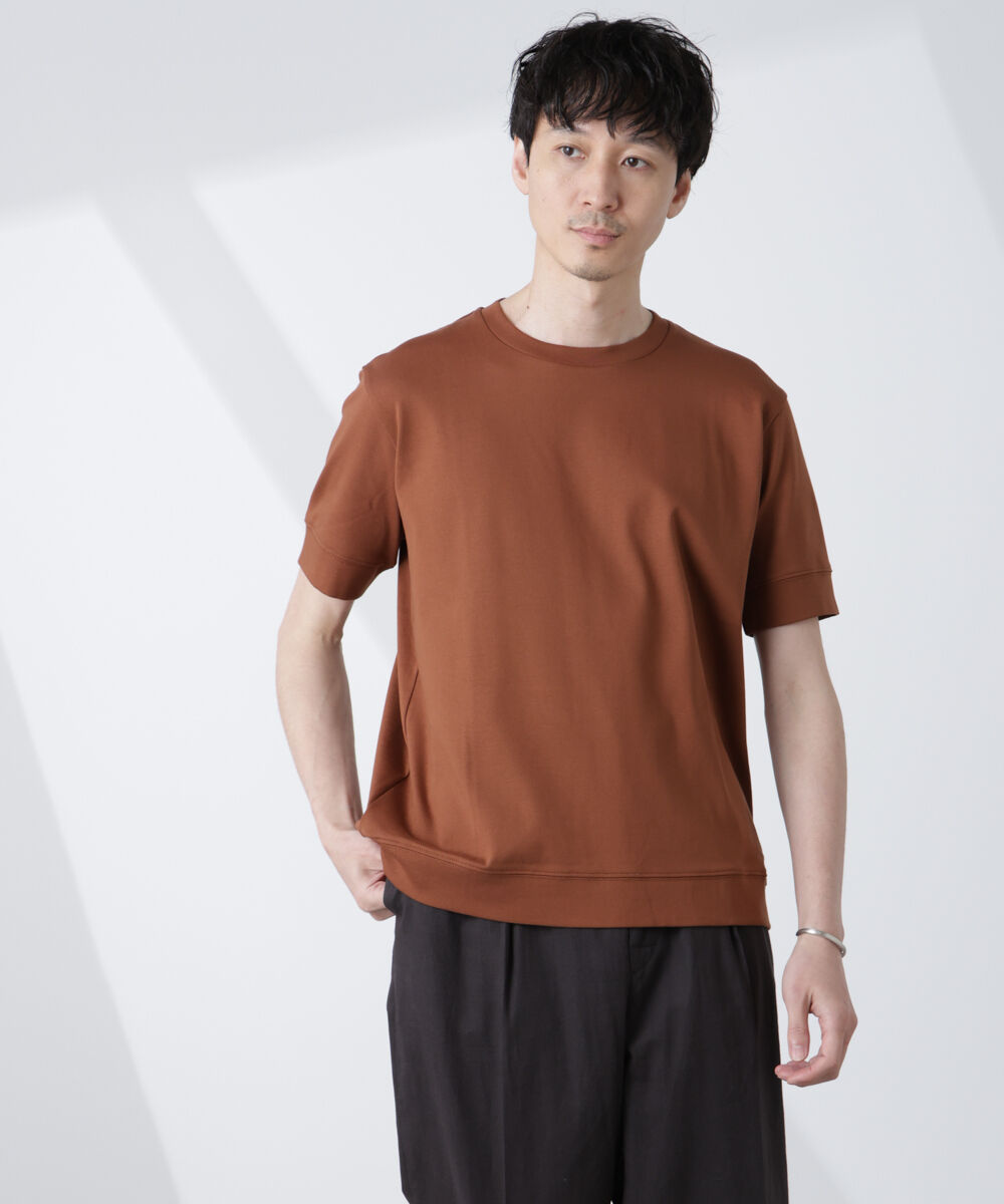 NANO universe「[FORMAL JERSEY]クルーネックカットソー半袖」|Tシャツ・カットソー|