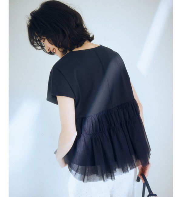 組曲「GIZAコットンチュールコンビ カットソー」|Tシャツ・カットソー|