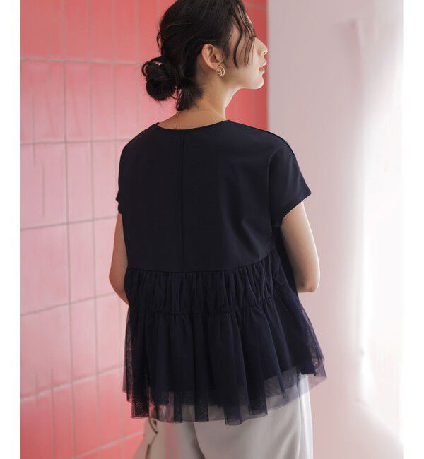 組曲「GIZAコットンチュールコンビ カットソー」|Tシャツ・カットソー|