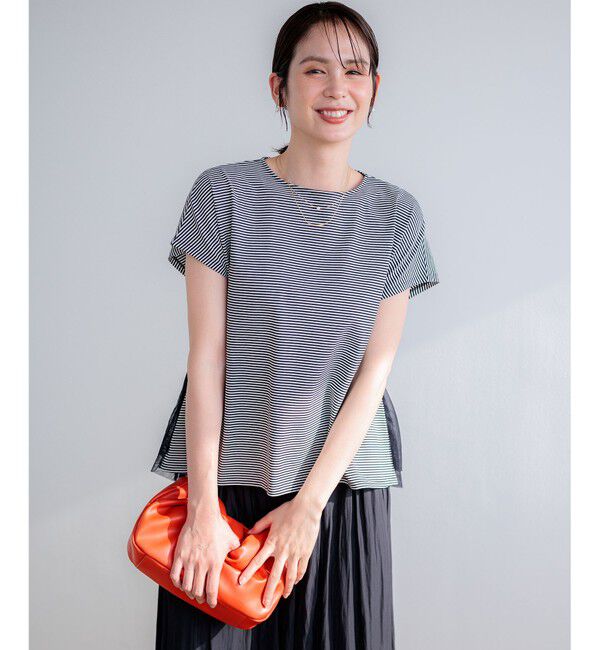 組曲「GIZAコットンチュールコンビ カットソー」|Tシャツ・カットソー|