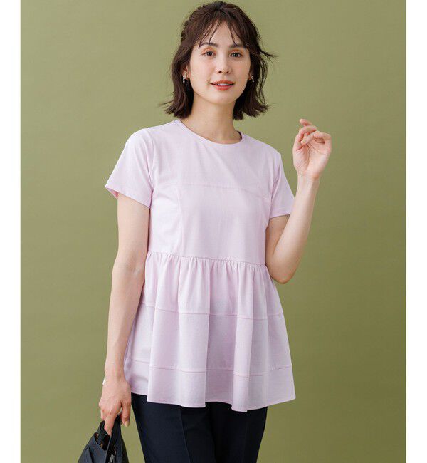 組曲「【ご好評により新色追加/WEB限定】プレーティング天竺ビスチェ風ティアード Tシャツ」|Tシャツ・カットソー|