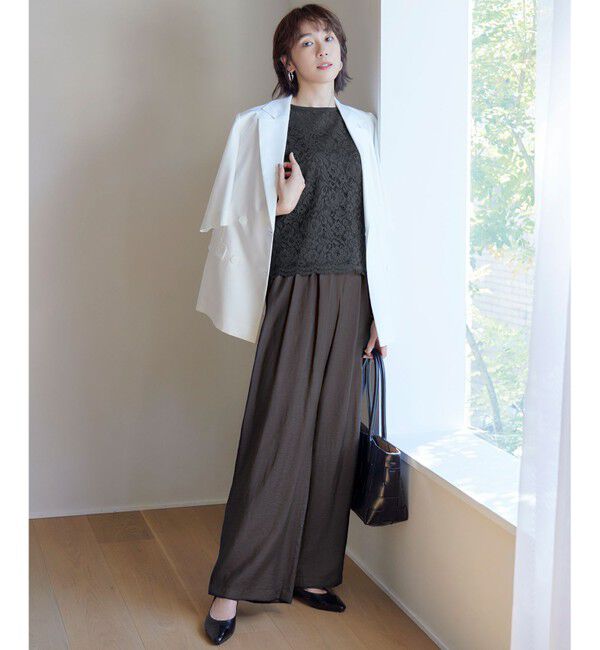 自由区「【SHIHOさん着用・ご好評アイテム・新色追加・セットアップ対応】エアリーツイルワイド パンツ」|その他|