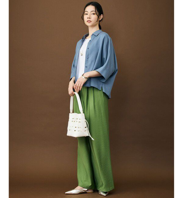 自由区「【SHIHOさん着用・ご好評アイテム・新色追加・セットアップ対応】エアリーツイルワイド パンツ」|その他|