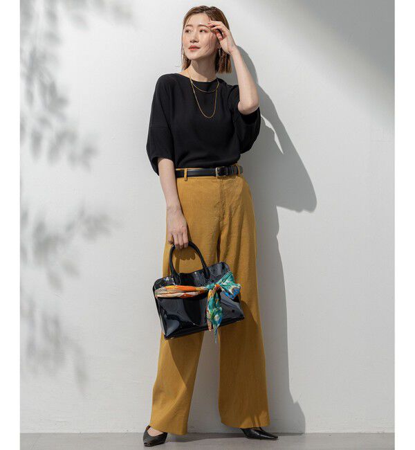 23区「【吸水速乾/UVカット/接触冷感】ストレッチジョーゼット ランタンスリーブ カットソー」|Tシャツ・カットソー|