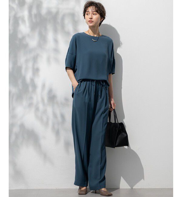 23区「【吸水速乾/UVカット/接触冷感】ストレッチジョーゼット ランタンスリーブ カットソー」|Tシャツ・カットソー|