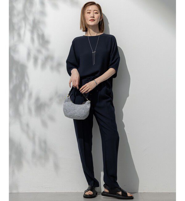 23区「【吸水速乾/UVカット/接触冷感】ストレッチジョーゼット ランタンスリーブ カットソー」|Tシャツ・カットソー|