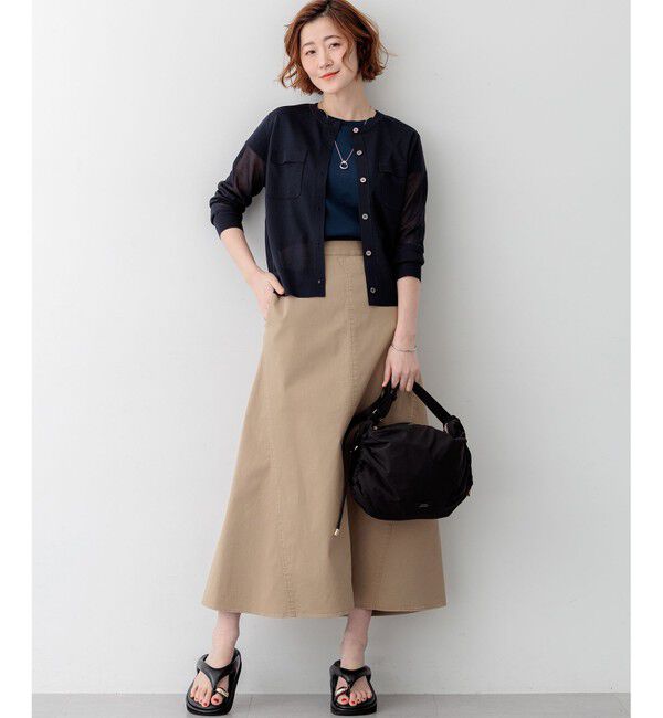 23区「【WEB&一部店舗限定カラーあり】シャイニーシアー フラップポケット カーディガン」|カーディガン|