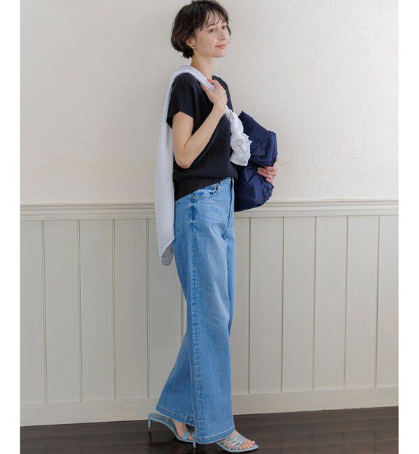 23区「【WEB&一部店舗限定】クレープコットン アゼラメ ニット」|ニット・セーター|