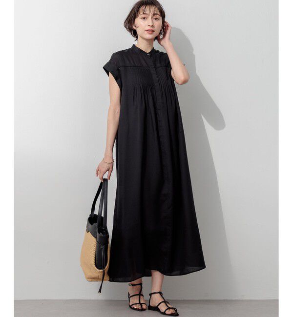 23区「【褒められワンピ】ウォッシュドシアーボイル ピンタック ワンピース」|ワンピース|
