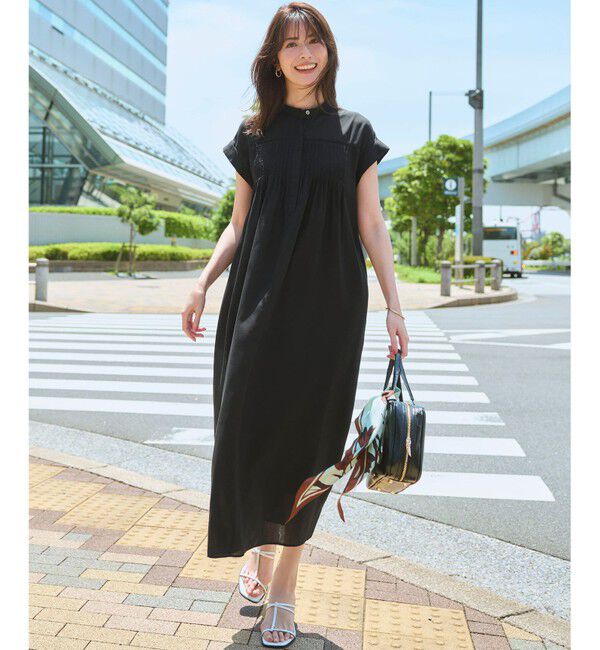 23区「【褒められワンピ】ウォッシュドシアーボイル ピンタック ワンピース」|ワンピース|