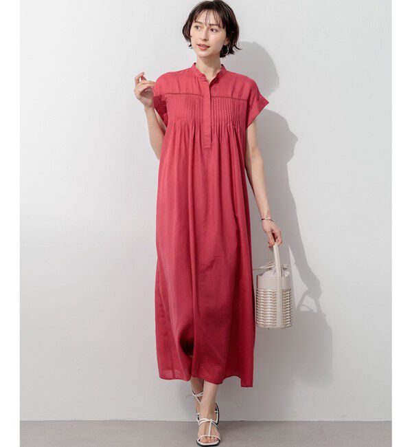 23区「【褒められワンピ】ウォッシュドシアーボイル ピンタック ワンピース」|ワンピース|