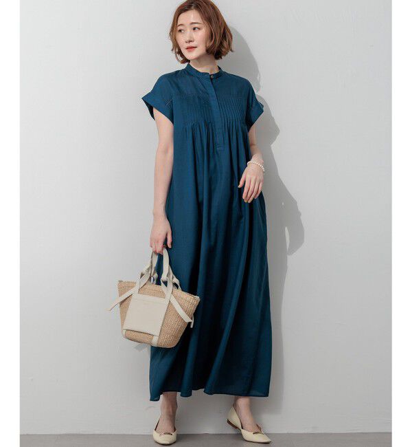 23区「【褒められワンピ】ウォッシュドシアーボイル ピンタック ワンピース」|ワンピース|