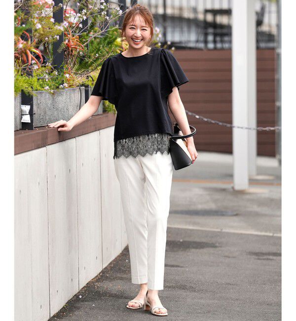 ANY SIS「エアリーストレッチ テーパードパンツ」|その他|オフ