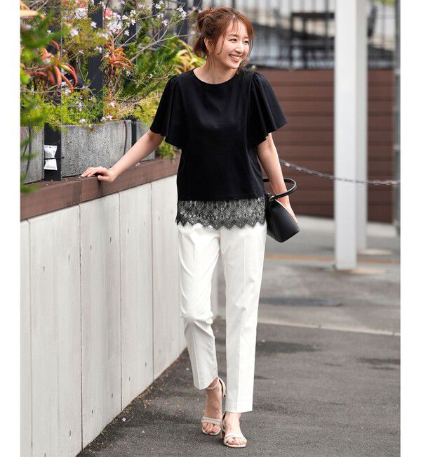 ANY SIS「エアリーストレッチ テーパードパンツ」|その他|