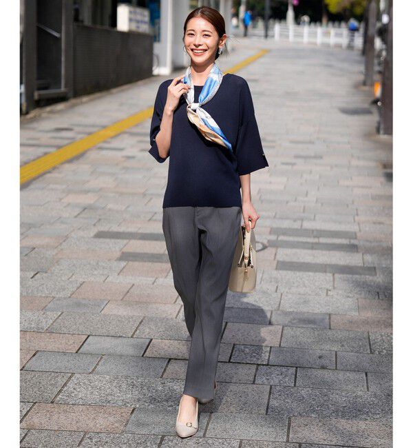 ANY SIS「エアリーストレッチ テーパードパンツ」|その他|