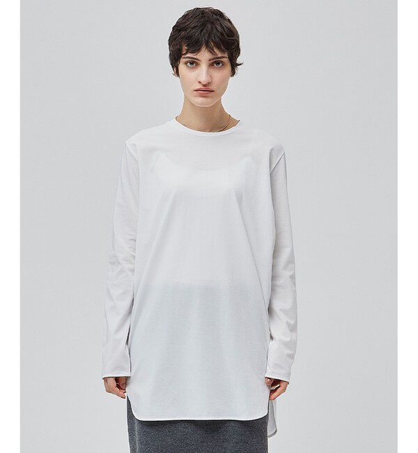 BEIGE,「【洗える】BROIS / ロング丈カットソー」|Tシャツ・カットソー|White