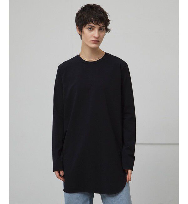 BEIGE,「【洗える】BROIS / ロング丈カットソー」|Tシャツ・カットソー|Black