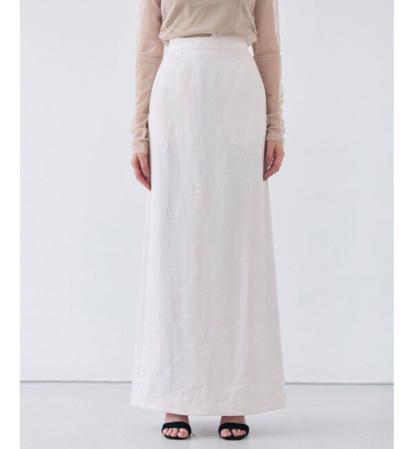 BEIGE,「【Oggi 5月号掲載】CRINUM / Iラインリネンマキシスカート」|スカート|Light Pink