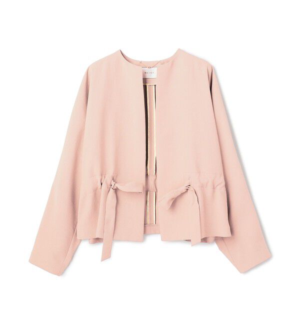 BEIGE,「【ロングセラー・新色追加】PORDIC / ドロスト付きノーカラージャケット」|その他|