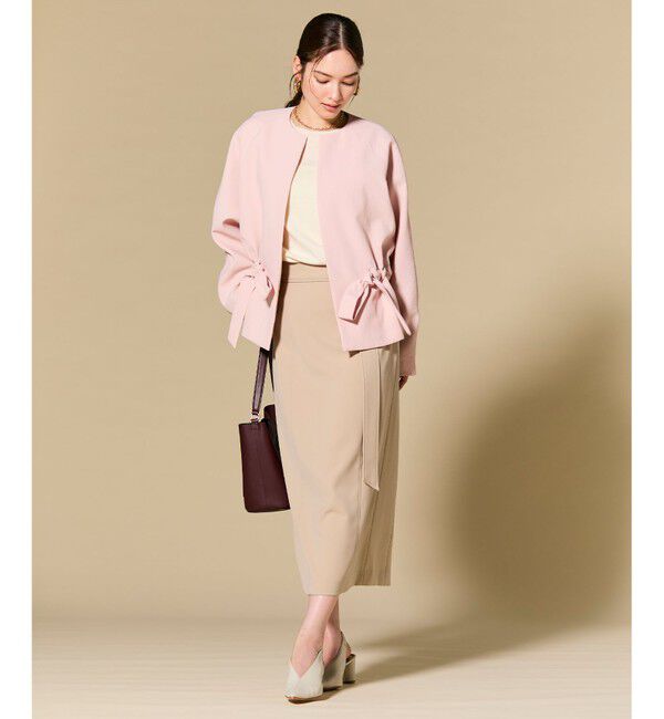 BEIGE,「【ロングセラー・新色追加】PORDIC / ドロスト付きノーカラージャケット」|その他|