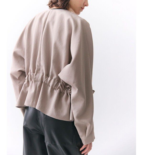 BEIGE,「【ロングセラー・新色追加】PORDIC / ドロスト付きノーカラージャケット」|その他|