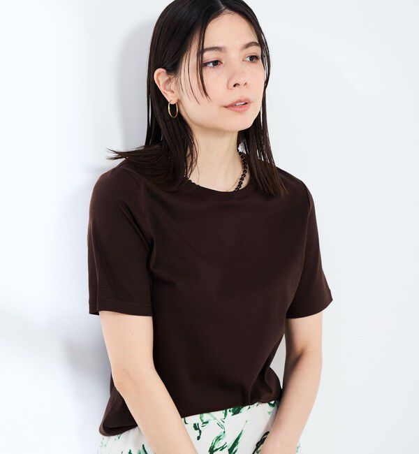 NOLLEY'S sophi「《撥水/汗染み軽減》ベイシック丈Tシャツ」|Tシャツ・カットソー|