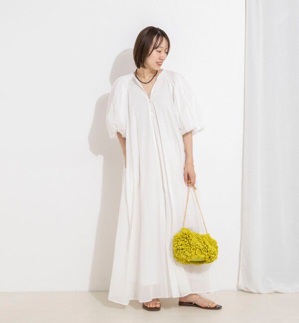 NOLLEY'S「【一部WEB限定カラーアイテム】ウォッシャブルハンドスモックバルーン袖ワンピース」|ワンピース|