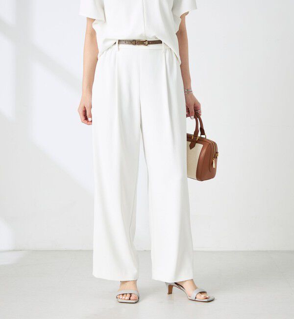 NOLLEY'S sophi「《セットアップ対応》NEW morisachiウォッシャブルツイルイージーワイドパンツ」|その他|
