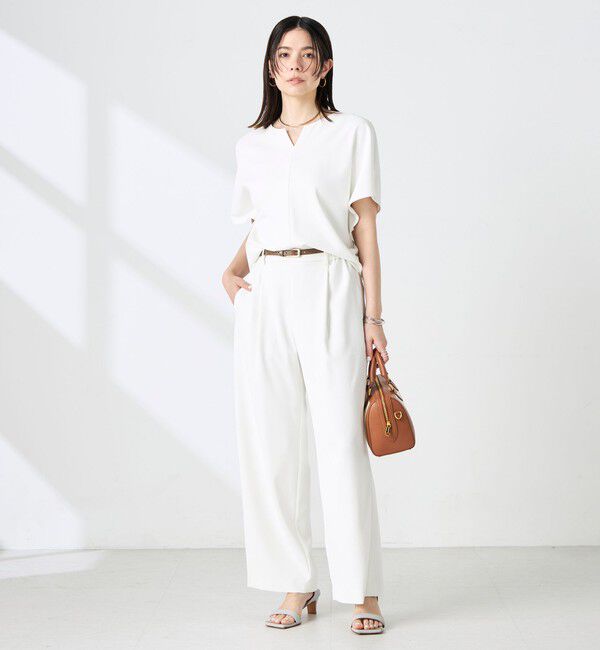 NOLLEY'S sophi「《セットアップ対応》NEW morisachiウォッシャブルツイルイージーワイドパンツ」|その他|