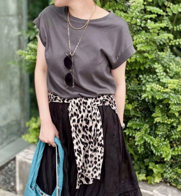 NOLLEY'S「《ノーリーズオリジナル美容Tシャツ》シルクアミノ酸加工オーバーノースリーブ」|Tシャツ・カットソー|
