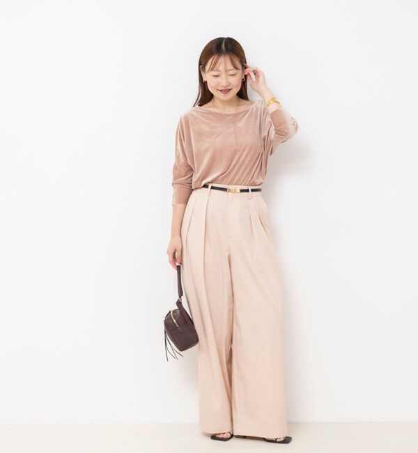 NOLLEY'S sophi「【BECシリーズ】ウォッシャブルベロアドルマン2WAYプルオーバー」|Tシャツ・カットソー|