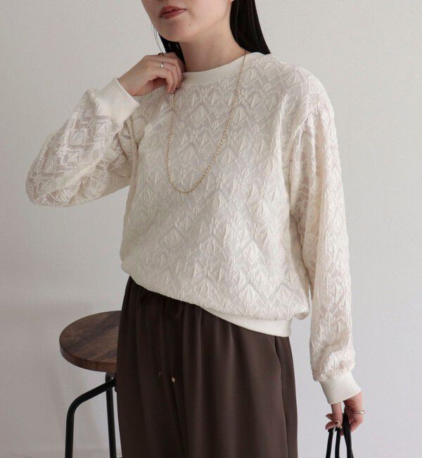fredy emue「ストレッチレース2WAYプルオーバー」|Tシャツ・カットソー|