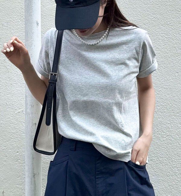 fredy emue「汗ジミ軽減天竺BasicTシャツ」|Tシャツ・カットソー|ライトグレー