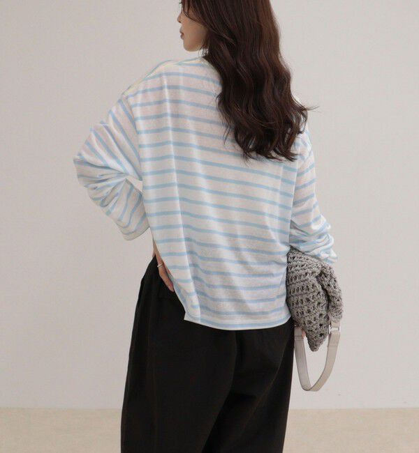 fredy emue「ハートステッチシアーボーダーロンTシャツ」|Tシャツ・カットソー|