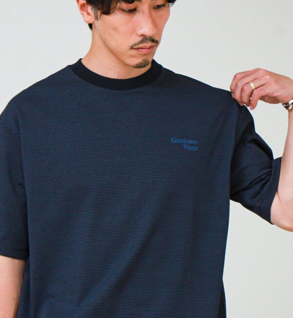 GLOSTER「【速乾性・ストレッチ性・抗ピリング性・耐洗濯性】水陸両用GOODNESS クルーネックTシャツ」|Tシャツ・カットソー|ブルー系その他