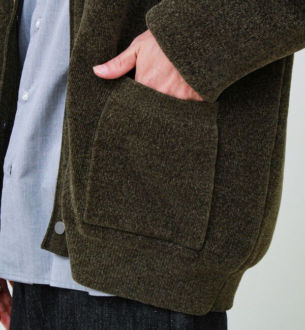 GLOSTER「【人気モールニットシリーズ/チクチクしないニット】モールダブルフェイス MA-1カーディガン」|ニット・セーター|
