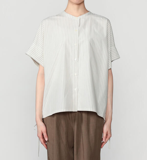  「nicholson & nicholson |〈別注〉ドローストリング半袖シャツ WOMEN」|シャツ・ブラウス|