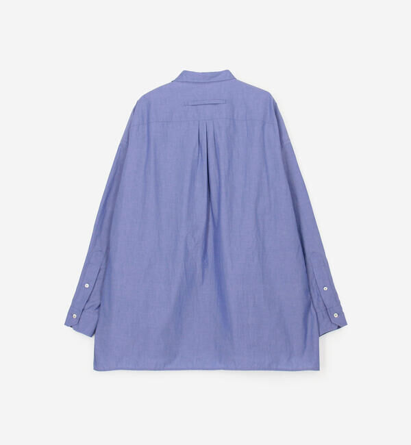  「TICCA | コットンシャンブレー スタンドスクエアシャツ UNISEX」|シャツ・ブラウス|