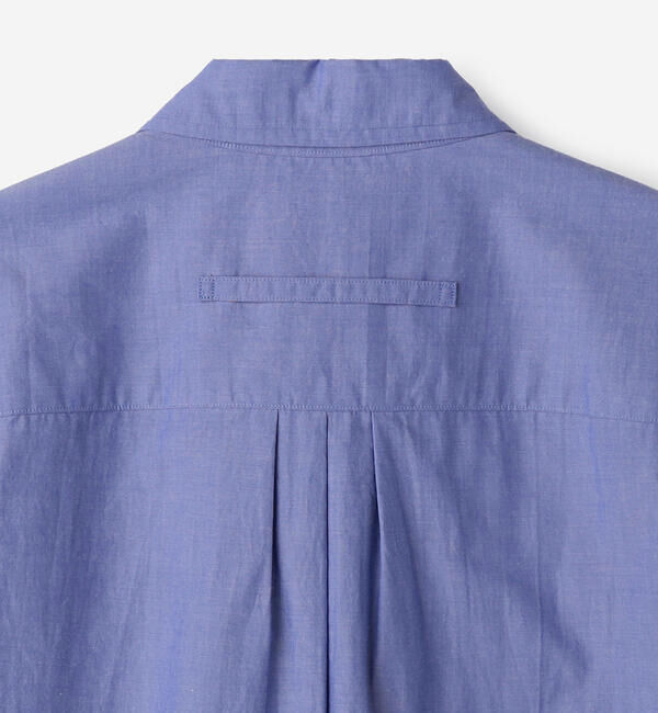  「TICCA | コットンシャンブレー スタンドスクエアシャツ UNISEX」|シャツ・ブラウス|
